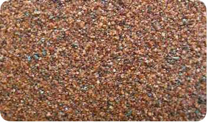 Photo of Garnet sand. It is used in a multi-rock multi-media water filtration system.