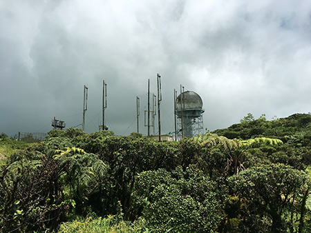 Cell towers at Mount Kalaa where Throop company placed Type II concrete in this remote mountain top