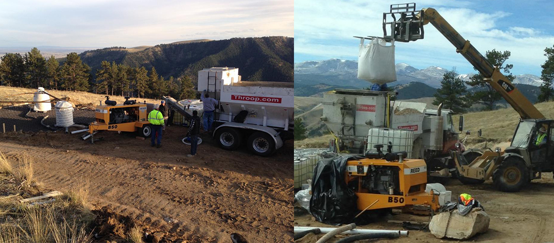 Throop Company remote concrete project producing cell site foundations for communications company in Wyoming